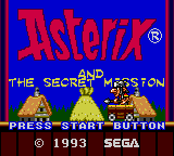 Заставка игры Asterix and the Secret Mission